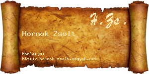 Hornok Zsolt névjegykártya